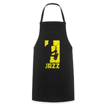 Jazz - Kochschürze - Schwarz - Vorne - AI Model Male 185 dark (185cm)