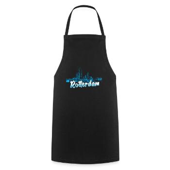 Rotterdam - Cooking Apron - black - Front - AI Model Male 185 dark (185cm)