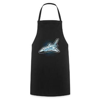 Space Shuttle NASA - Kochschürze - Schwarz - Vorne - AI Model Male 185 dark (185cm)