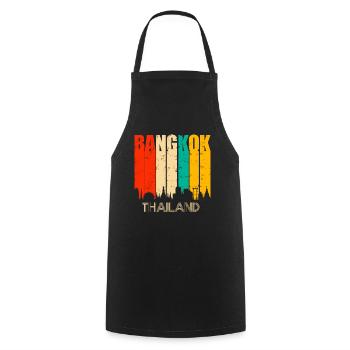 Bangkok Thailand - Cooking Apron - black - Front - AI Model Male 185 dark (185cm)