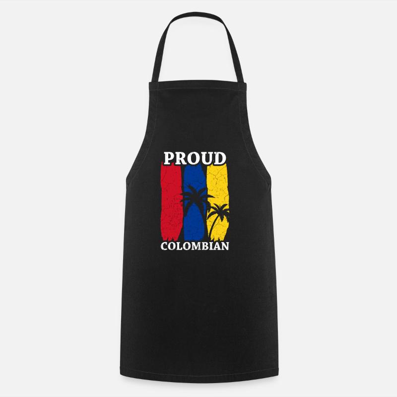 Colombie Colombie Drapeau drapeau - Tablier de cuisine - noir