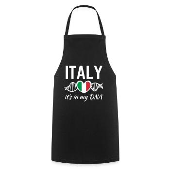 Italy Italian Italian flag DNA - Cooking Apron - black - Front - AI Model Male 185 dark (185cm)
