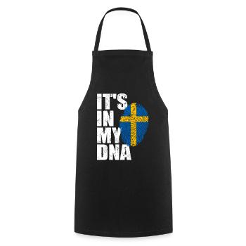 Schweden Schwede Schwedisch Flagge DNA - Kochschürze - Schwarz - Vorne - AI Model Male 185 dark (185cm)