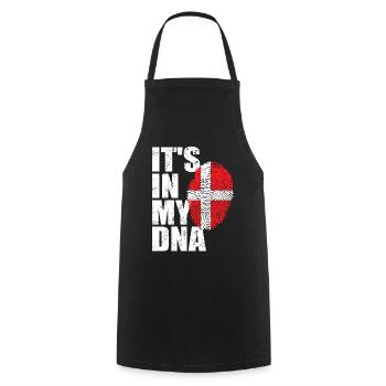 Danemark danois - Tablier de cuisine - noir - Devant - AI Model Male 185 dark (185cm)