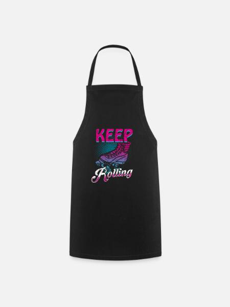 Roller skates roller skating - Cooking Apron - black