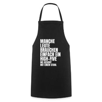 Lustiger Spruch - Kochschürze - Schwarz - Vorne - AI Model Male 185 dark (185cm)