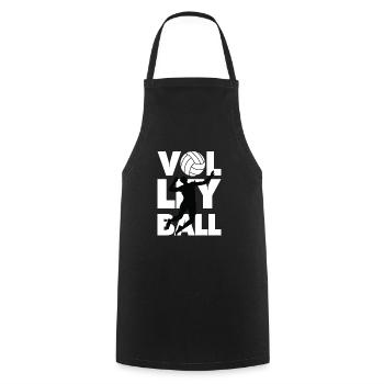 volleyball - Cooking Apron - black - Front - AI Model Male 185 dark (185cm)