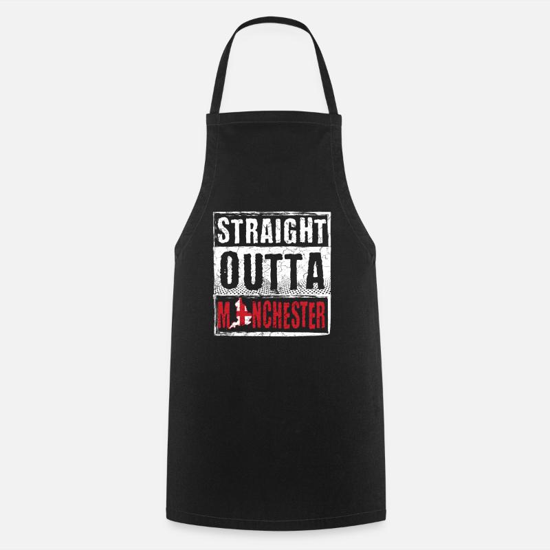 Straight Outta Manchester - Tablier de cuisine - noir