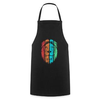 Lion - Tablier de cuisine - noir - Devant - AI Model Male 185 dark (185cm)