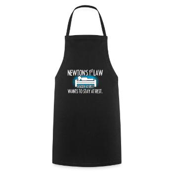 Newtonian physics - Cooking Apron - black - Front - AI Model Male 185 dark (185cm)