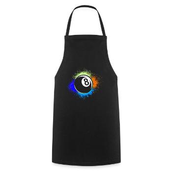billiards - Cooking Apron - black - Front - AI Model Male 185 dark (185cm)