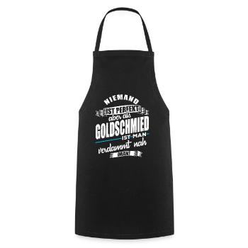 Goldschmied - Kochschürze - Schwarz - Vorne - AI Model Male 185 dark (185cm)