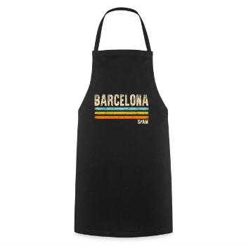 Barcelone - Tablier de cuisine - noir - Devant - AI Model Male 185 dark (185cm)