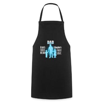 Father's day - Cooking Apron - black - Front - AI Model Male 185 dark (185cm)