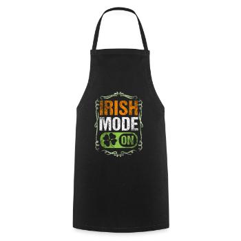 Irish Mode On - Cooking Apron - black - Front - AI Model Male 185 dark (185cm)