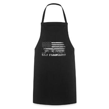 San Francisco skyline - Cooking Apron - black - Front - AI Model Male 185 dark (185cm)