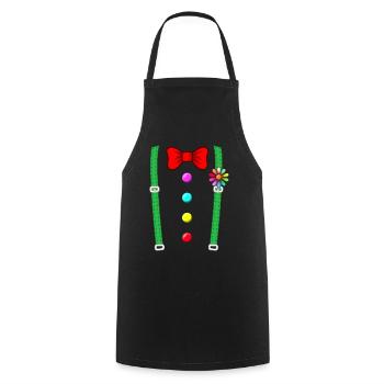 Circus Clown Costume Clown Carnival - Cooking Apron - black - Front - AI Model Male 185 dark (185cm)