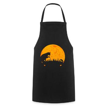 Chess Game Cat Mouse Chessboard Chess Pieces - Cooking Apron - black - Front - AI Model Male 185 dark (185cm)