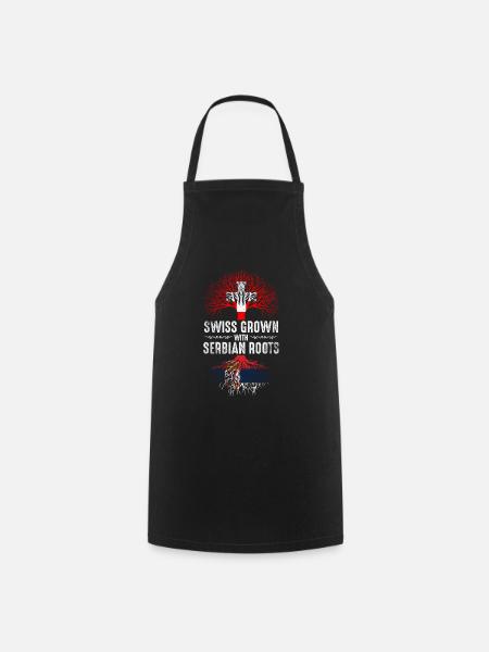 Suisse d'origine serbe - Tablier de cuisine - noir