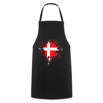 Drapeau danemark - Tablier de cuisine - noir - Devant - AI Model Male 185 dark (185cm)
