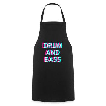 Drum and Bass Trippy Rave Festival Raver - Kochschürze - Schwarz - Vorne - AI Model Male 185 dark (185cm)