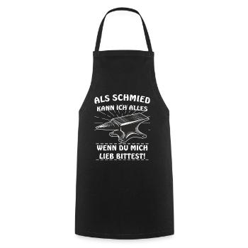 ALS SCHMIED KANN ICH ALLES - Kochschürze - Schwarz - Vorne - AI Model Male 185 dark (185cm)