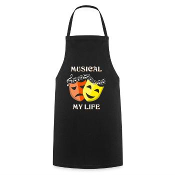MUSICAL MY LIFE - Kochschürze - Schwarz - Vorne - AI Model Male 185 dark (185cm)