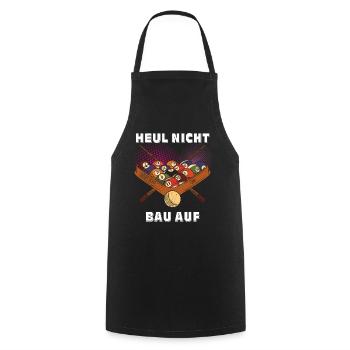 BILLARD HEUL NICHT BAU AUF - Kochschürze - Schwarz - Vorne - AI Model Male 185 dark (185cm)