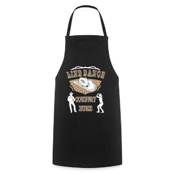 LINE DANCE COUNTRY MUSIC - Kochschürze - Schwarz - Vorne - AI Model Male 185 dark (185cm)