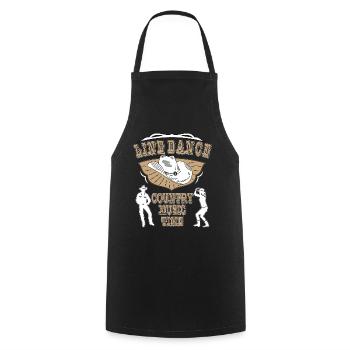 LINE DANCE COUNTRY MUSIC TIME - Tablier de cuisine - noir - Devant - AI Model Male 185 dark (185cm)