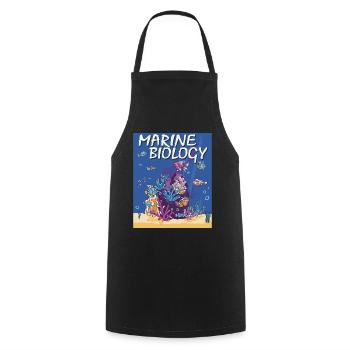 BIOLOGIE MARINE - Tablier de cuisine - noir - Devant - AI Model Male 185 dark (185cm)