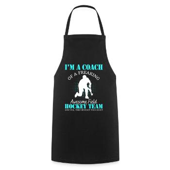 Trainer einer verdammt guten Feldhockeymannschaft - Kochschürze - Schwarz - Vorne - AI Model Male 185 dark (185cm)