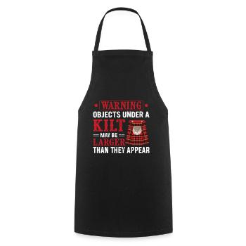 Drôle de jupe écossaise Kilt disant pour les hommes Kilt - Tablier de cuisine - noir - Devant - AI Model Male 185 dark (185cm)