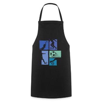 Football, Club d’équipe sportive, Équipe - Tablier de cuisine - noir - Devant - AI Model Male 185 dark (185cm)