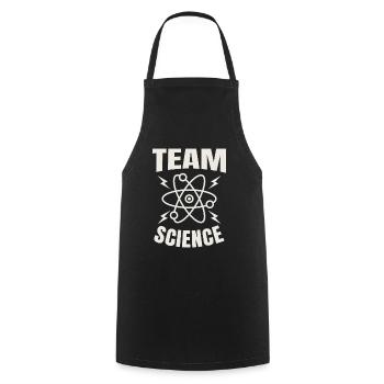 Team Science / Wissenschaft, Lehrer, Forscher - Kochschürze - Schwarz - Vorne - AI Model Male 185 dark (185cm)