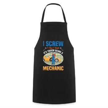I Screw I Nut I Bolt Mechaniker Reparaturwerkzeug - Kochschürze - Schwarz - Vorne - AI Model Male 185 dark (185cm)
