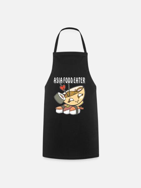 MANGEUR DE NOURRITURE EN ASIE - Tablier de cuisine - noir