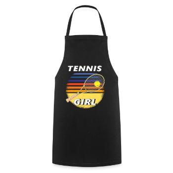 FILLE DE TENNIS - Tablier de cuisine - noir - Devant - AI Model Male 185 dark (185cm)