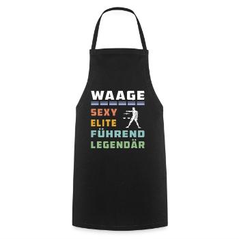 WAAGE - Kochschürze - Schwarz - Vorne - AI Model Male 185 dark (185cm)