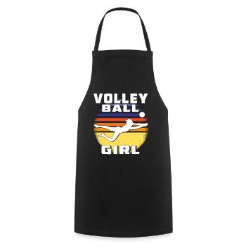 VOLLEYBALL GIRL - Kochschürze - Schwarz - Vorne - AI Model Male 185 dark (185cm)