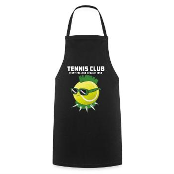 TENNIS CLUB - Tablier de cuisine - noir - Devant - AI Model Male 185 dark (185cm)
