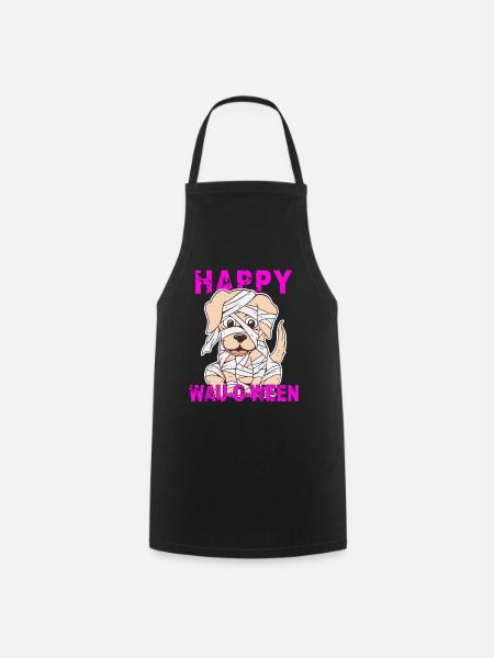 HUND HAPPY WAU-O-WEEN - Kochschürze - Schwarz