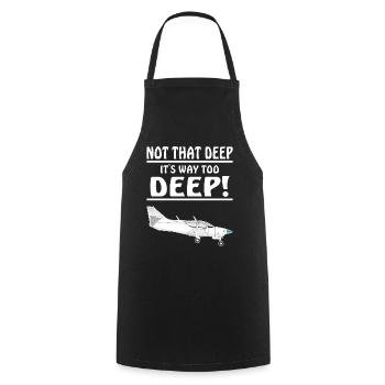 MOTORFLIEGER PAS SI PROFOND - Tablier de cuisine - noir - Devant - AI Model Male 185 dark (185cm)