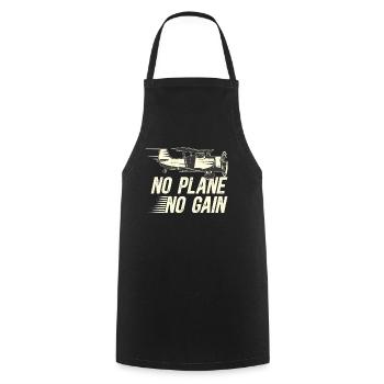 Captain Airline Pilot Jumbo Jet - Cooking Apron - black - Front - AI Model Male 185 dark (185cm)