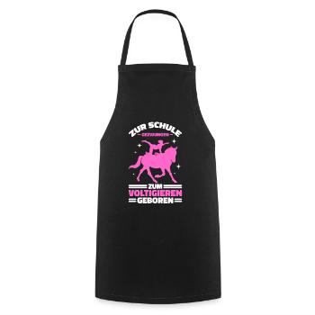 Mädchen Reiten Voltigieren Pferdesport Pferd - Kochschürze - Schwarz - Vorne - AI Model Male 185 dark (185cm)