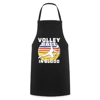 VOLLEYBALL IN BLOOD - Kochschürze - Schwarz - Vorne - AI Model Male 185 dark (185cm)