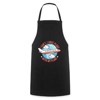 Airline Pilot Aircraft Pilot Pilot Captain - Cooking Apron - black - Front - AI Model Male 185 dark (185cm)