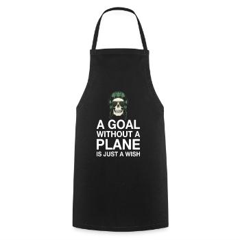 ZItat d’un pilote de ligne sans avion - Tablier de cuisine - noir - Devant - AI Model Male 185 dark (185cm)