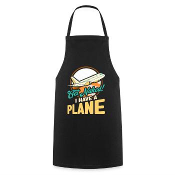 Devis de pilote de ligne J’ai un pilote d’avion - Tablier de cuisine - noir - Devant - AI Model Male 185 dark (185cm)