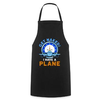 Devis de pilote de ligne J’ai un pilote d’avion - Tablier de cuisine - noir - Devant - AI Model Male 185 dark (185cm)